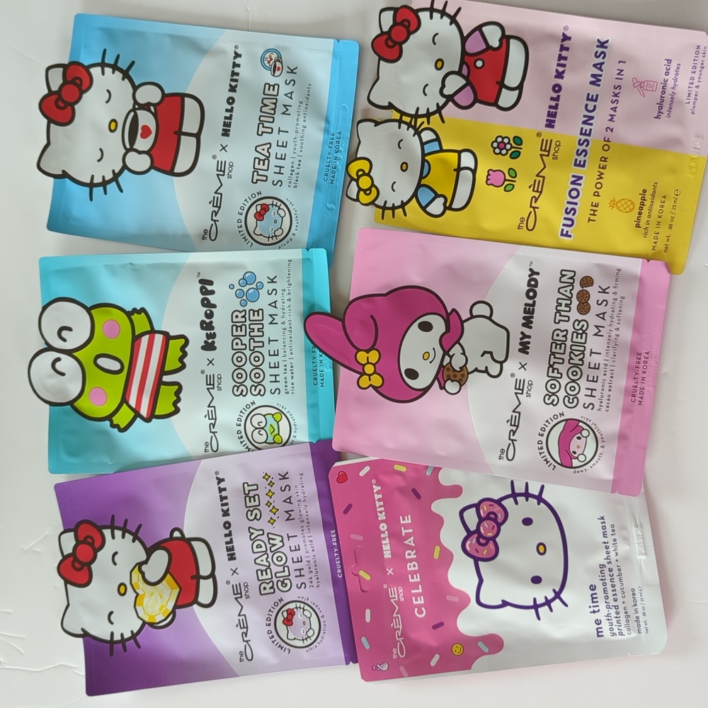 NWT Hello Kitty Face Mask Set - Picture 1 of 1